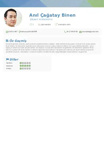 Ziraat Mühendisi Cv Örnekleri cv indir